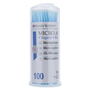 Bendable Micro Applicator Regular Blue 100/Pk