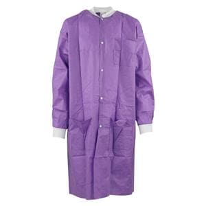 Maxi-Gard Protective Lab Coat SMS Large Purple 10/Pk