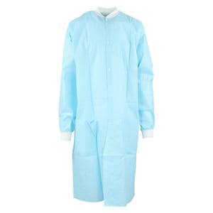 Maxi-Gard Protective Lab Coat SMS Large Sky Blue 10/Pk