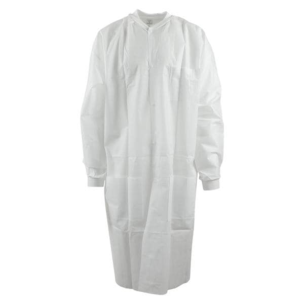 Maxi-Gard Protective Lab Coat SMS Large White 10/Pk, 5 PK/CA