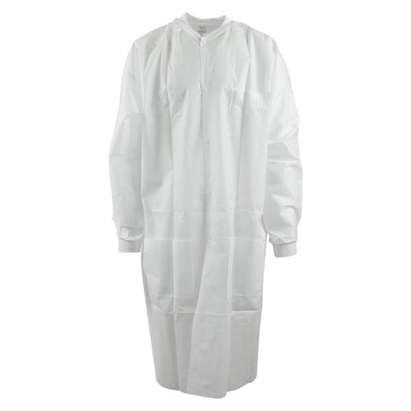 Maxi-Gard Protective Lab Coat SMS Medium White 10/Pk, 5 PK/CA