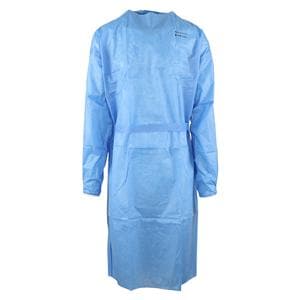 Isolation Gown AAMI Level 1 SMS Large Blue 10/Bg