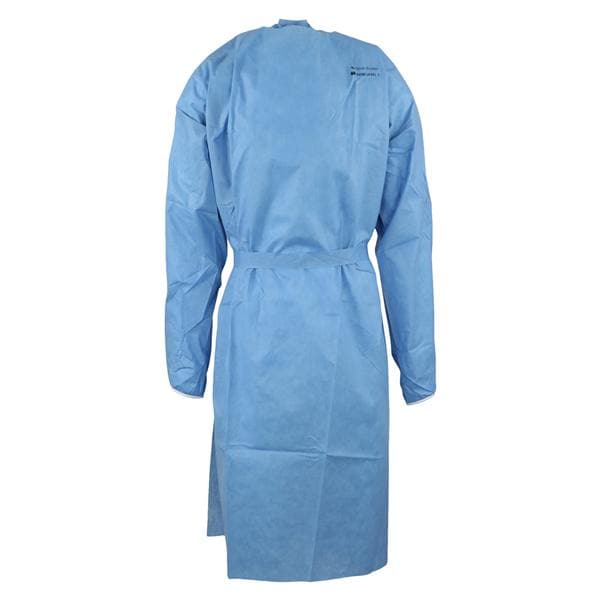 Isolation Gown AAMI Level 3 SMS Medium Blue 10/Bg