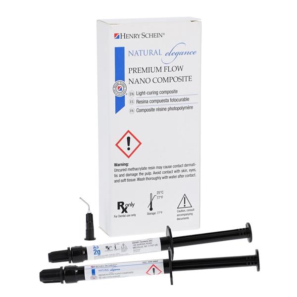 Natural Elegance Premium Flow Nano Flowable Composite A3 Syringe Refill 4/Bx