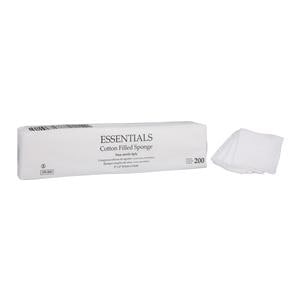 Essentials 100% Cotton Cotton Filled Sponge 2x2" 8 Ply Non-Sterile LF