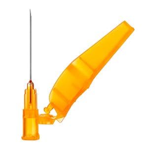 Safety Needle 25gx1" Orange Safety Shield 100/Bx