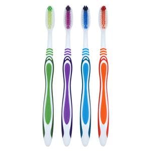 Acclean Toothbrush Adult 42 Tuft Compact 4 Colors 72/Bx