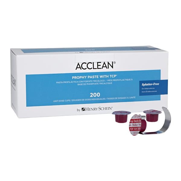 Acclean with TCP Prophy Paste Medium Cherry 200/Bx