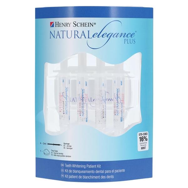 Natural Elegance Plus At Home Tooth Whitening Patient Kit 16% Carb Prx Mint 4/Pk