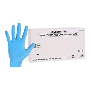 Essentials EDLP Vinyl Gloves Large Blue Non-Sterile