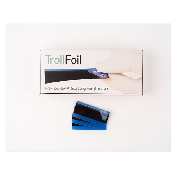 TrollFoil Articulating Foil Strips 3"x3/4" 8 µ Blu Premounted Strips 500/Bx
