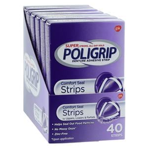 Super Poligrip Denture Strips 6/Bx