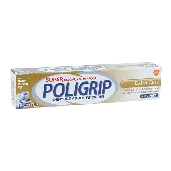 Super Poligrip Extra Care Denture Cream Zinc Free 2.2oz/Tb, 24 EA/CA