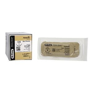 Perma Sharp Suture 4-0 27" Chromic Gut Monofilament C-6 Undyed 12/Bx