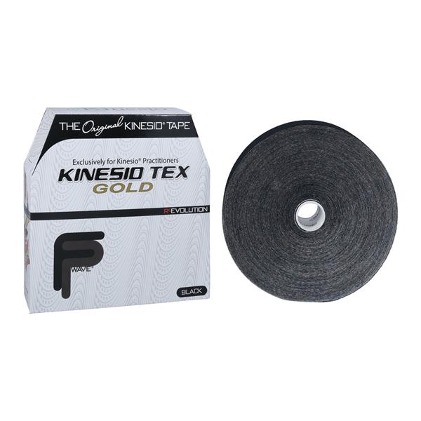 Kinesio Tex Gold Kinesiology Tape Cotton/Elastic/Acrylic 2"x34yd Black NS 1Rl/Bx