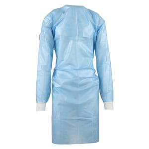 Isolation Gown AAMI Level 4 Coated Polypropylene Universal Blue 100/Ca