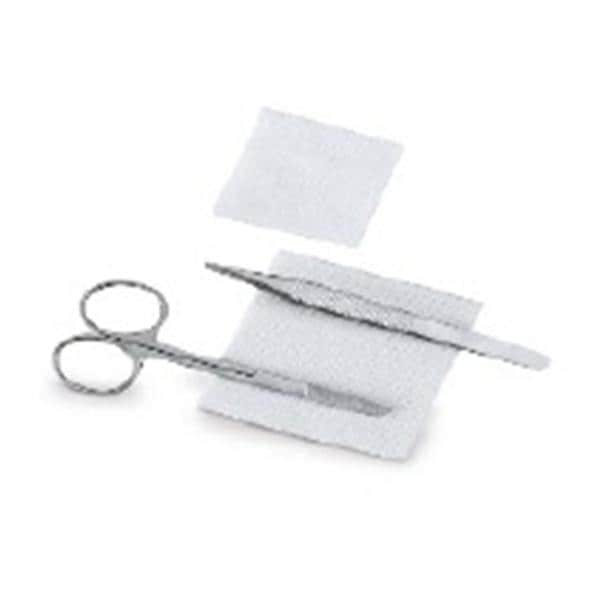 Suture Removal Tray 4-1/2" Iris Scissors/Label, 50 EA/CA