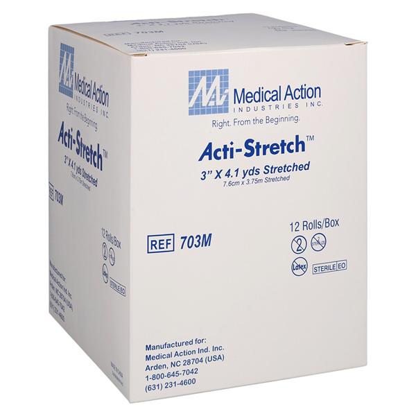 Acti-Stretch Conforming Bandage Gauze 3"x4.1yd Sterile 12/Bx, 8 BX/CA