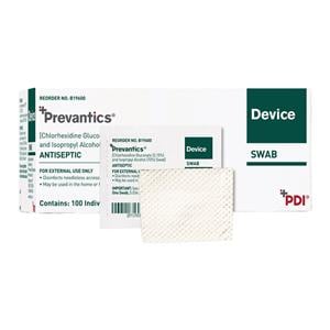 Prevantics Device Swab 1.59 in x 1.31 in 100/Bx, 10 BX/CA