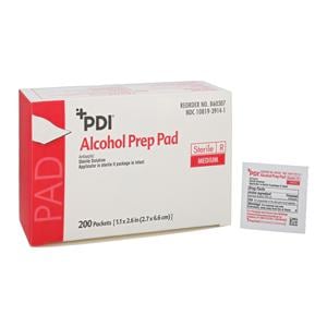 Prep Pad 70% Isopropyl Alcohol v/v Medium 1.1 in x 2.6 in