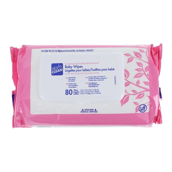 Nice N Clean Bby Wipes Newbrn Alchl/PrbnFr Wt Alo/VitE/Chamomile Scntd 7.9x6.6"