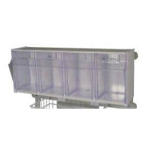 Classic Tilt Bin Clear Plastic With Rail Clips Ea