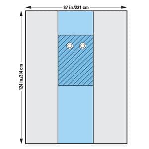 124x86-1/2" Sterile Surgical Drape 3-1/2" Fenestrated