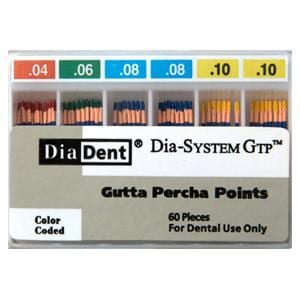 Dia-SystemGTP Gutta Percha Points Size 40 Black 60/Bx