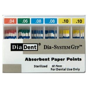 Dia-SystemGTP Paper Points Size 40 Double, 0.08 Black 100/Bx