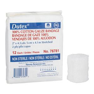 Dutex Conforming Bandage Cotton 2"x4.1yd 2 Ply Non-Sterile 96/Ca