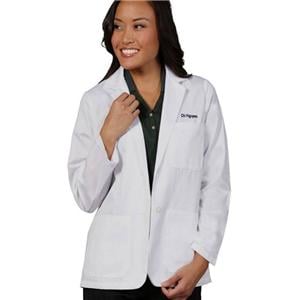 Consultation Lab Jacket 3 Pockets Long Sleeves 28.5 in Medium White Womens Ea