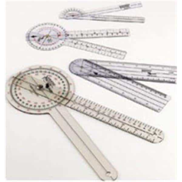 ROM Goniometer Inches/Centimeters 8" 0-180 Degree Range