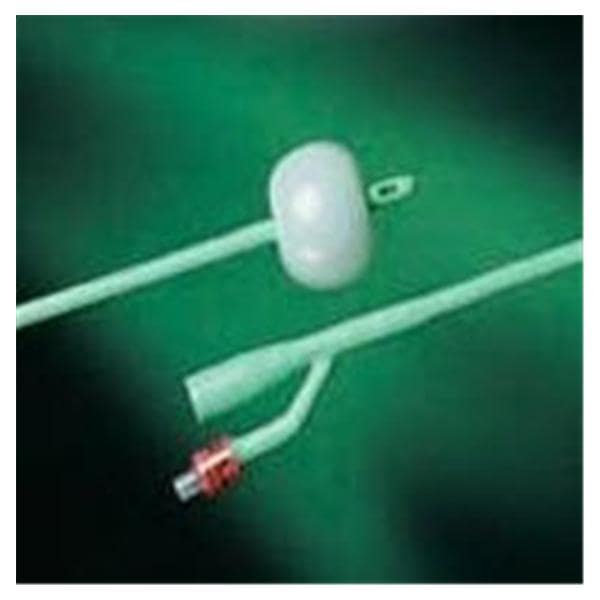 Catheter Foley Silastic 28Fr 30cc Medium Round Tip Silicone Coated 2-Way 10/Ca