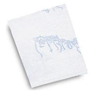 TIDI Toes Podiatry Towel 2 Ply Tiss/Poly 13 in x 18 in Bl/Wht Disposable 500/Ca