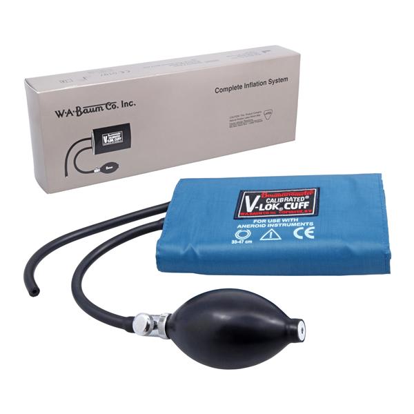 Aneroid Calibrated V-Lok Blood Pressure Inflation System Medium Blue Latex Ea