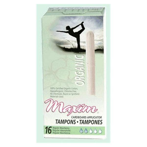 Tampon Regular Absorbency Cardboard Applicator White Disposable 500/Ca