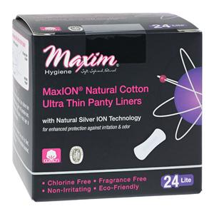 Maxion Panty Liner Chlorine Free Ultra Thin Light White Disposable 24/Pk, 12 PK/CA