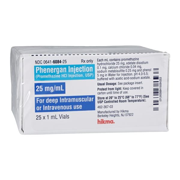 Phenergan Injection 25mg/mL SDV 1mL 25/Bx