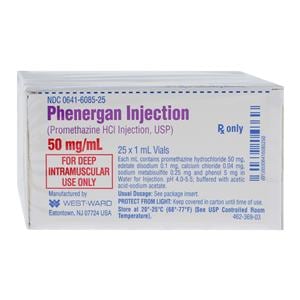 Phenergan Injection 50mg/mL SDV 1mL 25/Package