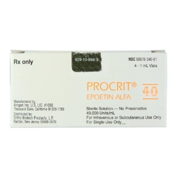 Procrit Injection 40,000u/mL SDV 1mL 4/Cr