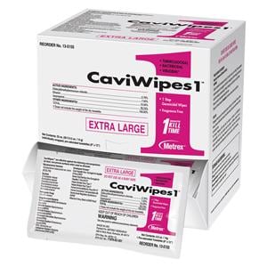 CaviWipes1 Surface Disinfectant X-Large Individually Wrapped 50/Bx, 6 BX/CA