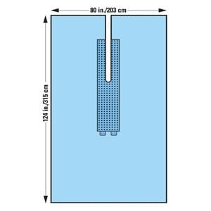 KC100 80x124" Sterile Surgical Drape Fenestrated