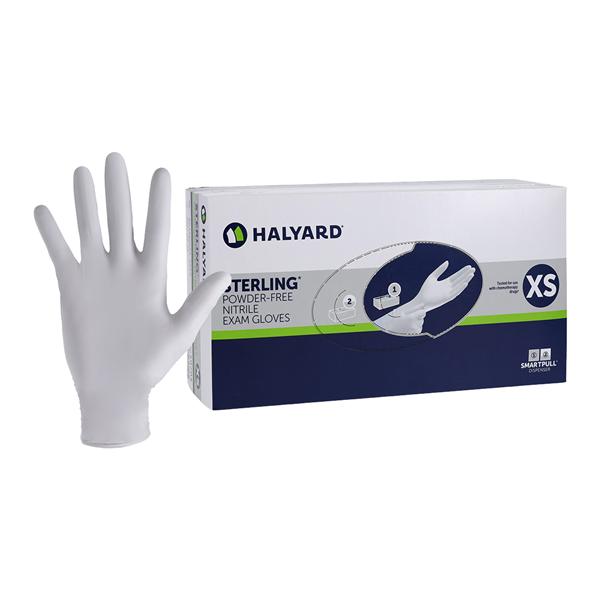 Sterling Nitrile Exam Gloves X-Small Sterling Silver Non-Sterile