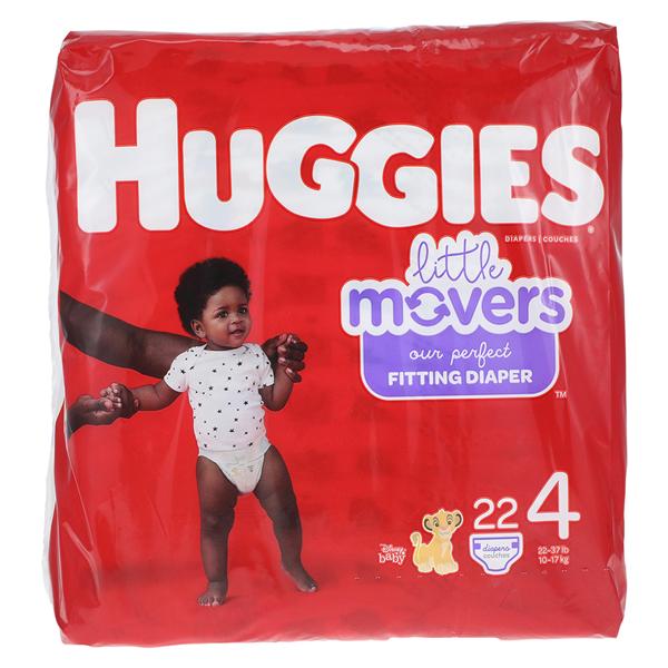 Huggies Little Movers Diaper Infnt Unsx 4 Max 22-37lbs Wt Fragrance Free 22/Pk