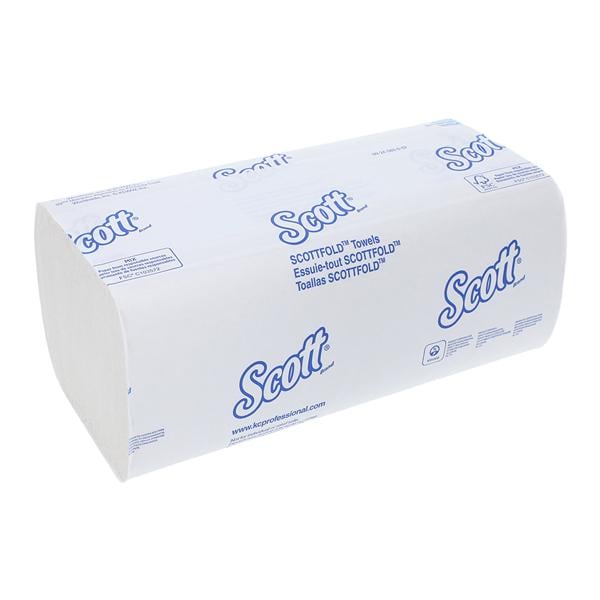 Scott Hand Towel Single Fold Disp 40% Recycled Fbr 2 Ply 9.4"x12.4" Wht 4375/Ca