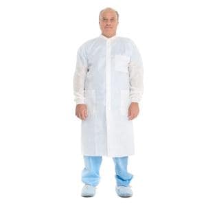 Basic Lab Coat 3 Layer SMS X-Large Blue 25/Ca