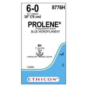 Prolene Suture 6-0 30" Polypropylene Monofilament BV/BV Blue 36/Bx