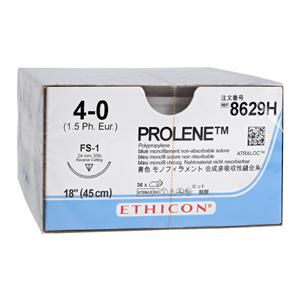 Prolene Suture 4-0 1x18" Polypropylene Monofilament FS-1 Blue 36/Bx