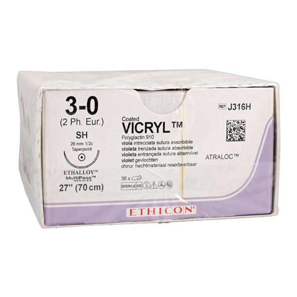 Vicryl Suture 3-0 27" Polyglactin 910 Braid SH Violet 36/Bx