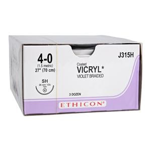 Vicryl Suture 4-0 27" Polyglactin 910 Braid SH Violet 36/Bx